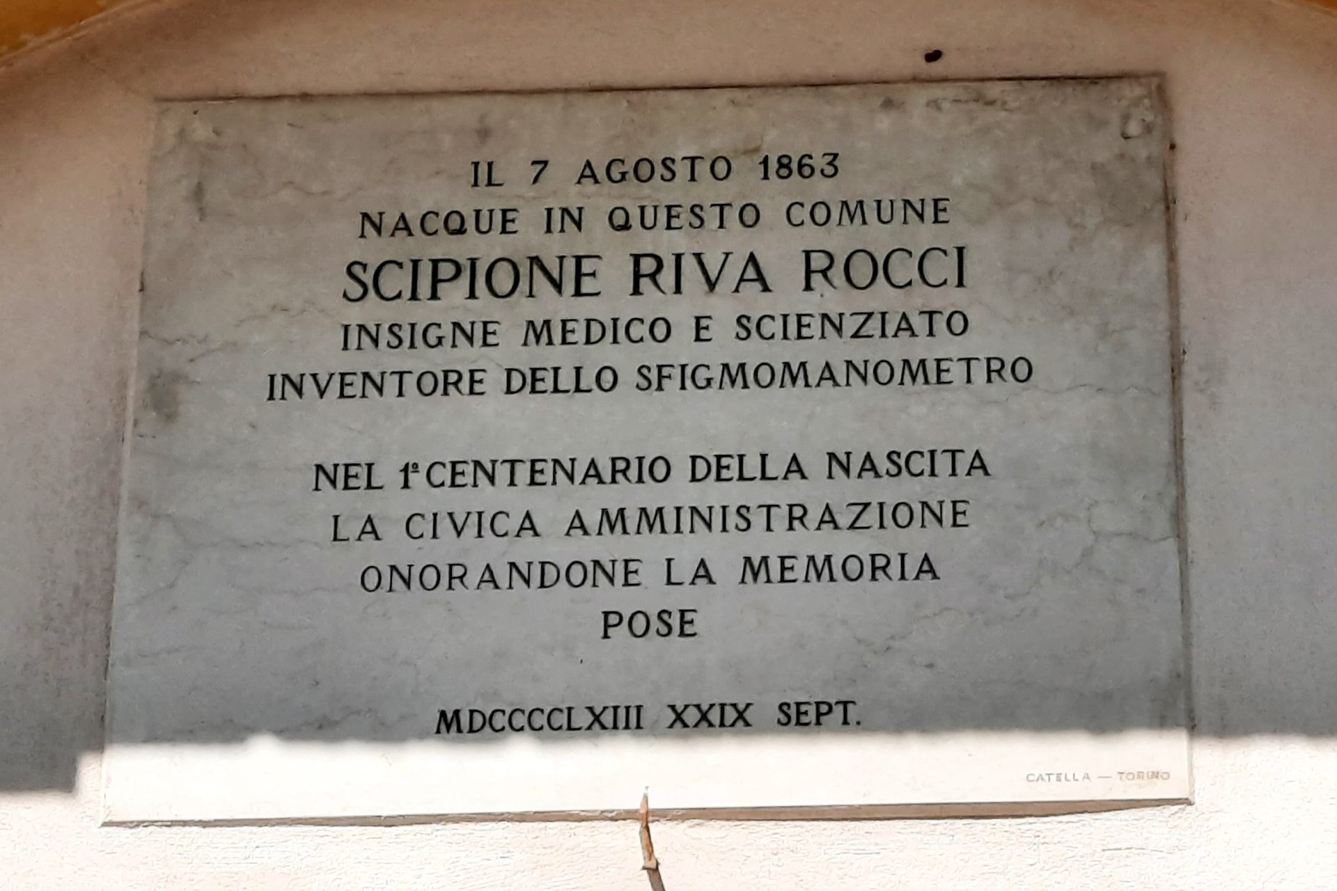 Scipione Riva Rocci's memorial tablet, Almese - 03.jpg